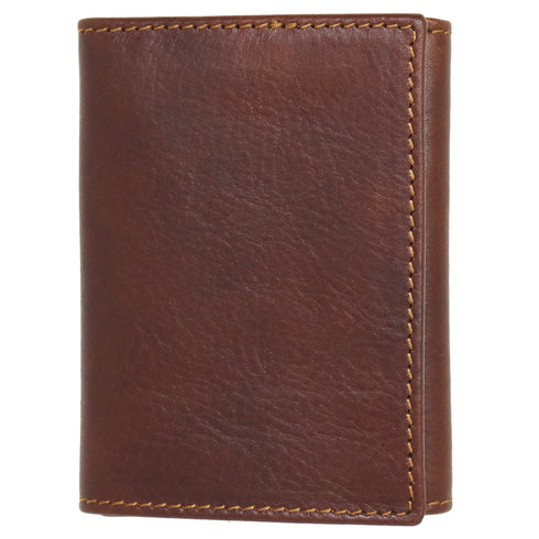 Leather Tri-fold Wallet Venezia Brown 2